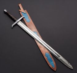 Custom Handmade Damascus Steel Sword, Best Handmade Sword, Custom Sword, Viking Style Sword, Damascus Swords, Swords