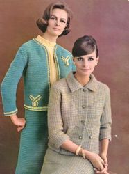 Vintage Crochet Pattern Afghan Women Suit PDF Instant Download