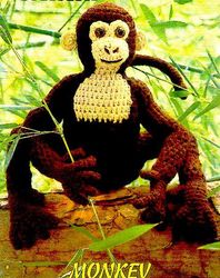 Crocheted monkey | Vintage Crochet Safari Pattern | Crocheted toy for children | Vintage patterns | PDF Instant download