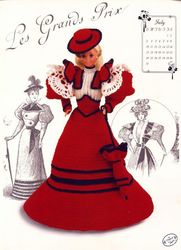 Crochet pattern | Vintage dress for Barbie doll | Crochet dress for Barbie | PDF digital