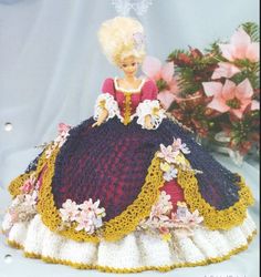 Dress for Barbie doll | Crochet pattern | Vintage crochet | Dress pattern for a doll | PDF