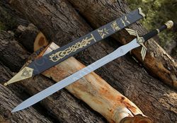 Zelda Sword, The Legend of Zelda Master Sword, With Scabbard, Best for Cosplay, Replica Sword, Best Gift for Him
