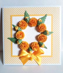 handmade dandelion greeting card: luxury boxed design for birthday, anniversary, mother's day