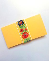 Boxed Luxury Yellow Money Envelope: Handmade, Stylish, and Memorable