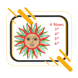 Machine embroidery design Sun (option 4)