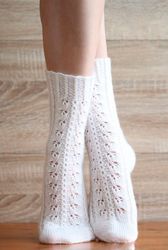 Handmade socks womans. lace socks. Merino socks. Gift for her.