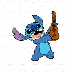 Stitch SVG, Stitch Guitar SVG, Disney Alien Dog SVG, Lilo and Stitch Cricut, Disney Characters SVG, Cartoon, Movie, Digi