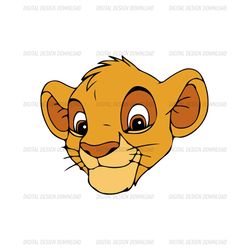 Simba Face The Lion King Cartoon Clipart SVG