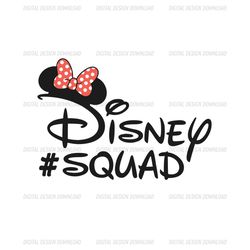 Disney Squad Minnie Mouse Ears Logo SVG