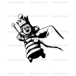 White Chess King Through The LookingGlass Alice In Wonderland SVG