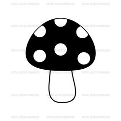 Alice In Wonderland Poison Mushroom Silhouette SVG