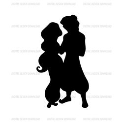 Disney Aladdin and Princess Jasmine Silhouette Digital File