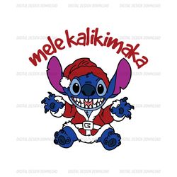 Mele Kalikimaka Santa Stitch Disney SVG