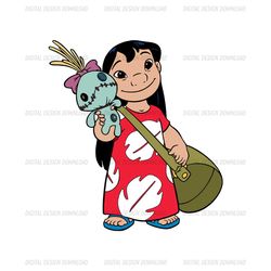 Lilo Pelekai & Scrump Doll Disney Cartoon SVG