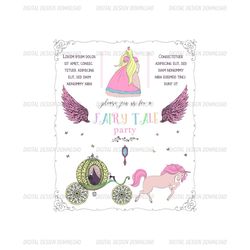 Join Us For A Fairy Tale Party Cinderella Disney Invitation Card SVG
