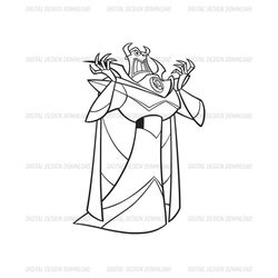 Disney Cartoon Toy Story Character Angry Evil Emperor Zurg Toy Silhouette SVG