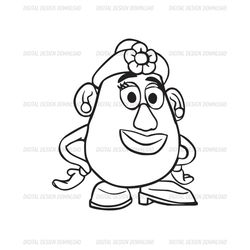 Disney Cartoon Toy Story Character Mrs. Potato Head Toy Silhouette SVG