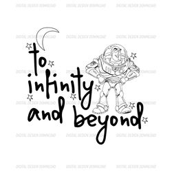 To Infinity And Beyond Moon Buzz Lightyear Toy Story Silhouette SVG