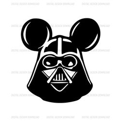 Lord Darth Vader Mickey Mouse Ears SVG