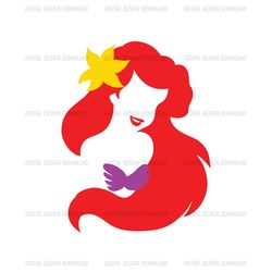 Ariel Princess Little Mermaid Disney Cartoon SVG