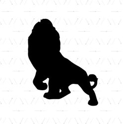 Lion King Simba Cartoon Silhouette Disney SVG