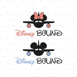Disney Bound Mickey Minnie Mouse Airplane SVG