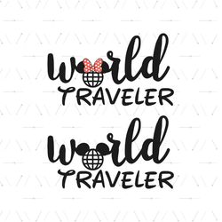 World Traveler Disney Mickey Minnie Mouse Disco Ball SVG
