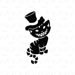 Chesire Cat Mad Hatter Tattoo Hat SVG Vector