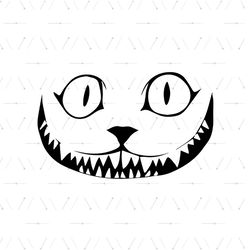 Cheshire Cat Smiley Face SVG Silhouette