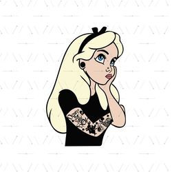Punk Girl Alice In Wonderland SVG Layered File