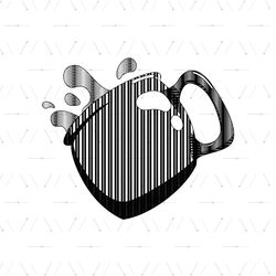 Alice In Wonderland Mad Hatter Tea Party Spill Tea Pot SVG