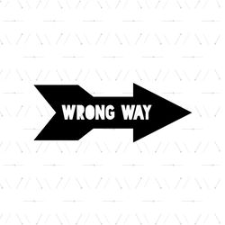 Wrong Way Sign Alice In Wonderland Cartoon SVG
