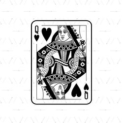 Queen Of Hearts Alice Poker Game Card SVG