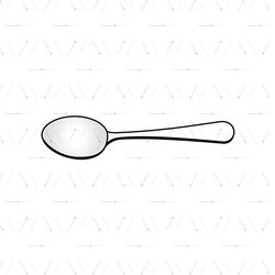 Tea Spoon Alice in Wonderland Tea Party Vector SVG