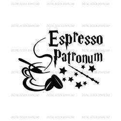 Espresso Patronum Harry Coffee SVG Silhouette Cricut Files