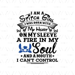 I Am A Stitch Girl SVG, Disney Stitch SVG, Lilo Stitch Vector, Lilo and Stitch Cricut, Disney Characters SVG, Cartoon, M