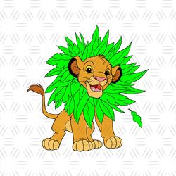 Simba Grass Mane Disney The Lion King Cartoon SVG