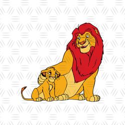 King Lion Mufasa And Simba Disney The Lion King Cartoon SVG