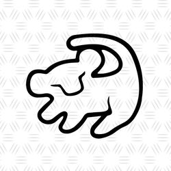 White Simba The Lion King Symbol Silhouette SVG