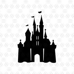 Walt Disney Black Castle Shadow Vector SVG