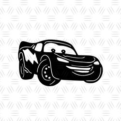 Lightning McQueen Disney Pixar Car Silhouette SVG