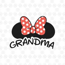 Grandma Disney Minnie Magic Mouse Ears Vector SVG