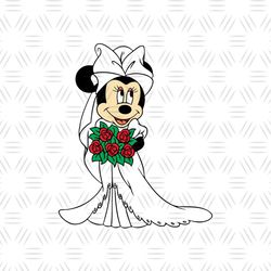 Beauty Bride Minnie Mouse Wedding SVG