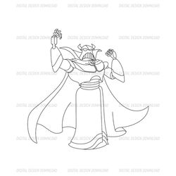 Disney Cartoon Toy Story Character Evil Emperor Zurg Toy Silhouette SVG