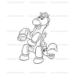Disney Cartoon Toy Story Character Horse Toy Bullseye Silhouette SVG