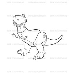 Disney Cartoon Toy Story Character Tyrannosaurus Rex Toy Silhouette SVG
