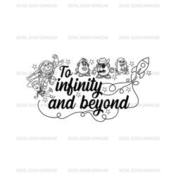 To Infinity And Beyond Disney Toy Story Cartoon Characters Silhouette SVG