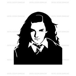 Hermione Granger Wizard Girl Silhouette Vector SVG Cricut