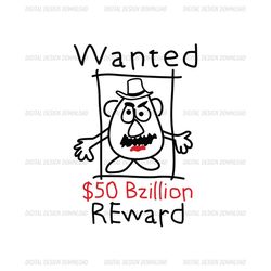 Mr Potato Head Wanted Poster SVG