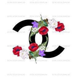 COCO Chanel Flower Black Logo SVG, Clothing and Fashioning Logo SVG, Silhouette, Digital Download